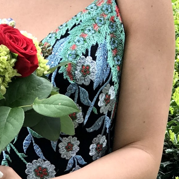 Floral Embroidered Prom Dress - Picture 3 of 4